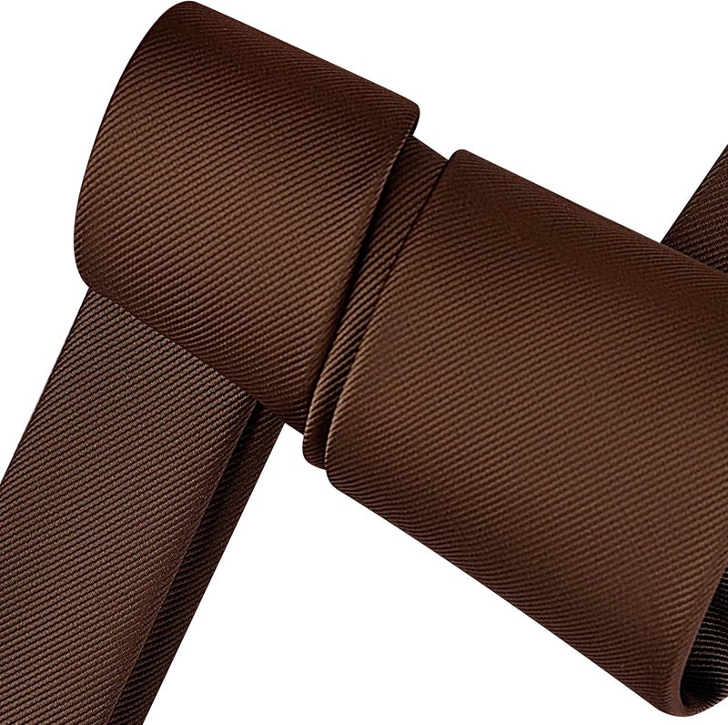Branduce 63'' XL Tie Mens Extra Long Solid Woven Necktie for Men Big and Tall + Gift Box - Image 4